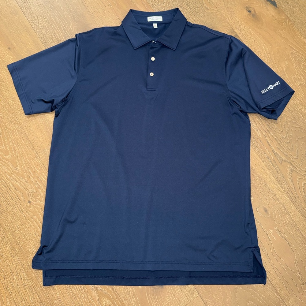 Peter Millar Navy Blue Short-Sleeve Polo